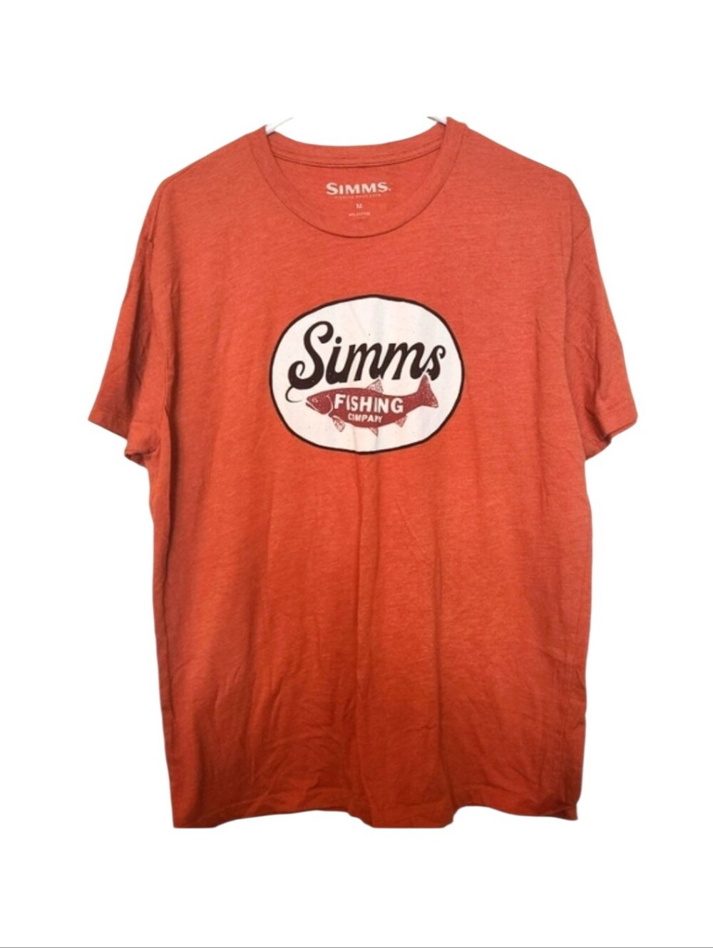 Simms Men's Orange T-Shirt. NWOT